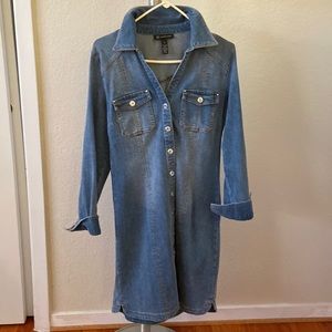 Can wear as a dress or open as a long jacket. Super cute, stylish